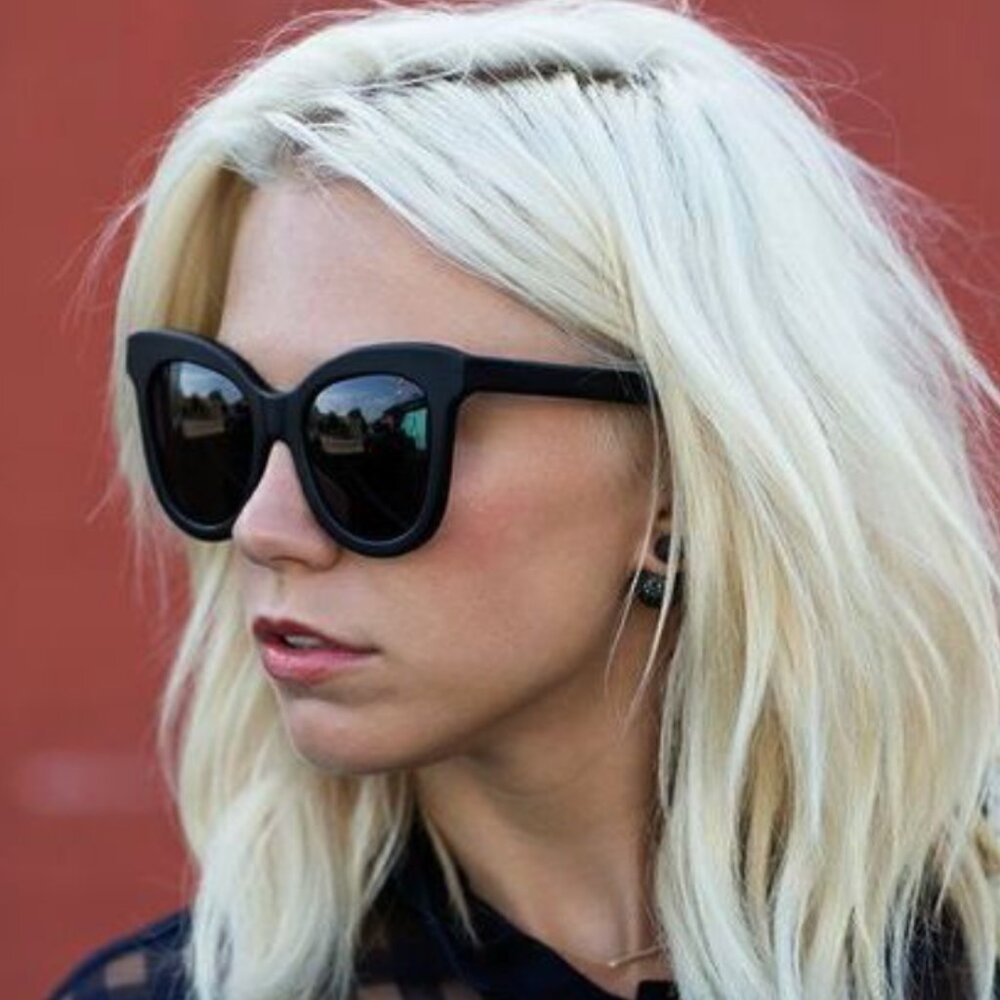 Illesteva Holly cat-eye sunglasses in matte black